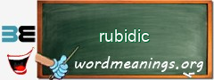 WordMeaning blackboard for rubidic